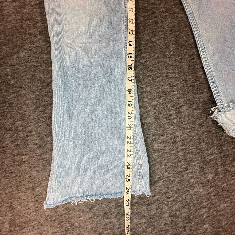 Citizens of Humanity Light Wash Raw Hem Jeans 29 High Rise Straight Crop Y2K - Picture 11 of 15